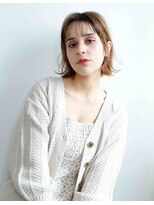 ムウ 難波(MOU)&nbsp;ボブクールショート前髪イメチェンピンクベージュ30代40代50代