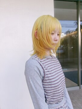 チクロヘアー(Ticro hair) @nkkn15 ハイトーンイエロー