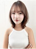 ☆シースルーバング　大人気のくびれヘア ミディアムレイヤー☆