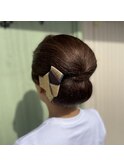 お祭りシニヨンヘア/お祭りセット/ヘアアレンジ