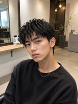 MEN's Baguz MEN'Sカット/ MEN'Sパーマ/ MEN'Sカラー 無造作束感ウェーブメンズマッシュパーマ
