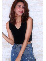 ヘアーアートシフォン 池袋西口店(Hair art chiffon)&nbsp;似合わせカットでブルージュ＆ヴェールウェーブのセミディ 川口