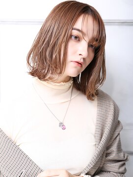 クラッチ 名古屋(CLUTCH) 大人可愛い小顔美髪ツヤ髪薄めバングショコラアッシュA9