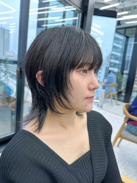 ビューナゴヤ 名駅(VIEW NAGOYA) 魅力倍増カールシアーカラーショートヘアダークアッシュ