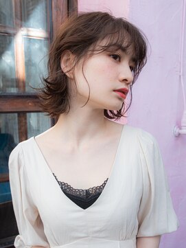 エーバイフー 江坂店(A BY WHO) A BY WHO江坂/外ハネレイヤーボブ/透明感カラー