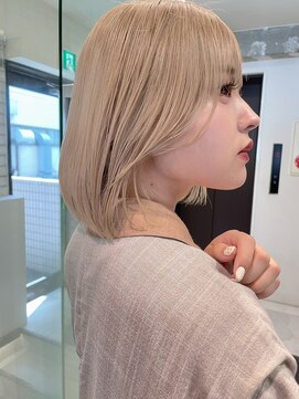 トルネード(TORNADO) 日韓ボブ 似合わせ フェイスレイヤー ハイトーンベージュ t923