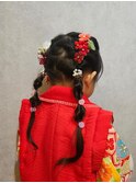 夏祭り/浴衣/七五三の編みおろしヘア　キッズヘアセット着付け#3