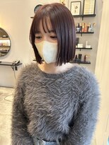 エスデザイン(es design)&nbsp;ぱつボブ×ボルドーカラー