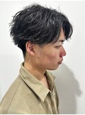 メンズフェザーショートパーマリバースパーマスパイラルパーマ