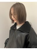 bob cut × beige color