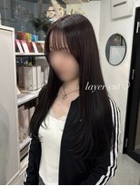 マーシュ 梅田(marshu)&nbsp;［ワンホンスタイル］レイヤーカット × ボルドーカラー°○