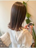 ミニウルフ黒染め髪質改善縮毛矯正酸性ストレートレイヤー/池袋