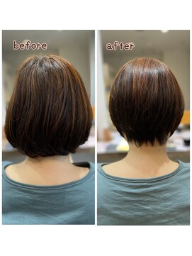 ヴォヤージュトロワ(voyage trois) メルティ―カラーフェミニンロングマッシュウルフボブヘア着物