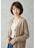 ★明るい白髪染め×ゆるふわボブ