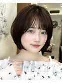 ［岩田莉奈］うる艶カラー30代40代50代丸みショートひし形新宿
