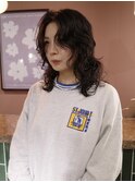【レイヤーパーマ/渥美怜子】ウェーブ/ミディアムレイヤー