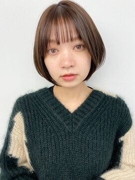 エルブロッサム 北上尾店(L-Blossom) ブリーチなしカラー◎春の丸みショートボブ/小顔/20代30代