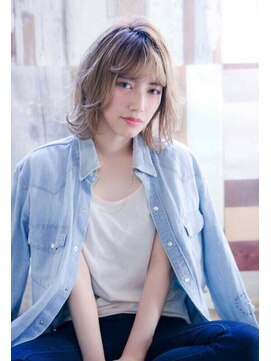 マノン バイ エイチ(MANON by H) 《MANON by H》外はねボブスタイル×ミルクティーカラー