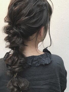 フロート 小阪店(float) 編み下ろしアレンジ_大人かわいい,結婚式,前下がり