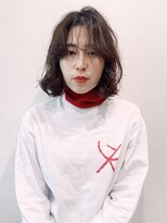 アイティーバイアルバム 松戸店(IT by ALBUM) ラフウェーブ_カーキグレージュマッシュショート_38129