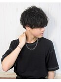 ツーブロックマッシュ 無造作ヘア