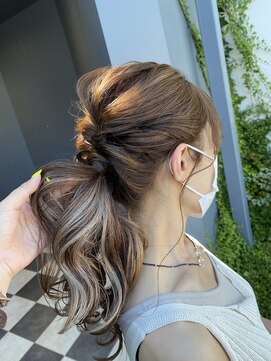 アース 郡山コスモス通り店(HAIR&MAKE EARTH) ハイライトアレンジスタイル