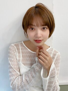 ベイルーム(BAYROOM by HONEY omotesando) 大人可愛い20代30代40代小顔丸みショート×ショコラベージュ