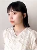 切りっぱなしお洒落ボブ/大人ガーリー/チョコレート