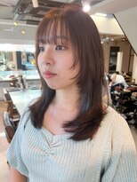 トレス(TRESS)&nbsp;セミロング　顔周りカット　レイヤー　ブラウン　透明感　原宿