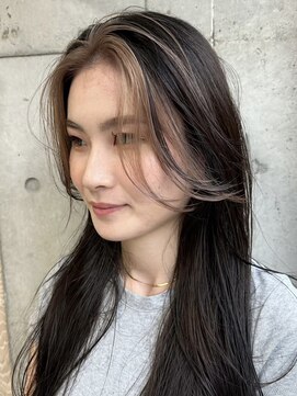 サンク 原宿 表参道(cinq) インナーカラーベージュダブルカラー前髪インナーカラー30代40代