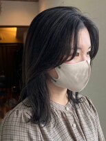 ミルヘアデザイン(mil hair design)&nbsp;ダブルカラーブルーアッシュグレージュカラーレイヤーカット