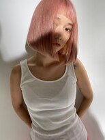 ヲタク(wotaku.)&nbsp;ペールピンクダブルカラーインナーカラーケアブリーチ内巻きボブ