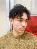 ハイライト/マッシュパーマ/ウルフ/アッシュブラック