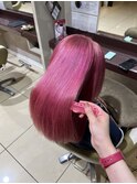 ピンクカラー/ブリーチ/ハイトーンカラー/髪質改善