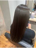暗髪 髪質改善 アッシュブラウン 