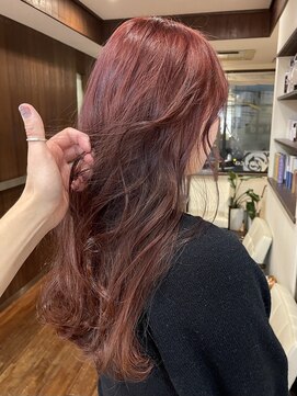 ゼンドット キョウト(Zen. kyoto) ブリーチなしダブルカラーコーラルレッド