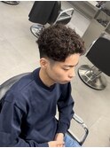 スペインカールスパイキーショートブルーブラックメンズ神保町