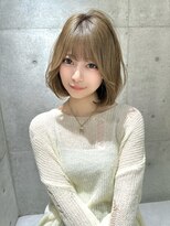 ロンドメリア 天神大名店(Lond Melia) ★イメチェンホワイトブロンド美髪ワイドバング外ハネボブ艶髪★
