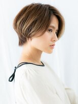 カバーヘア ブリス 川口(COVER HAIR bliss)&nbsp;大人美人センターパートオンブレショートボブ//川口20代30代40代
