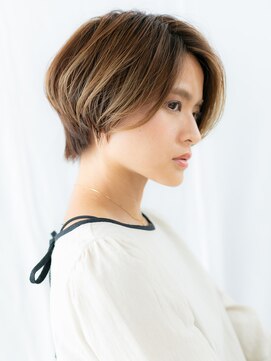 カバーヘア ブリス 川口(COVER HAIR bliss) 大人美人センターパートオンブレショートボブ//川口20代30代40代