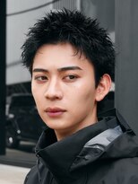 テン 心斎橋(tenn.)&nbsp;心斎橋スパイキーパーマビジネスヘアフェザーショートパーマ緩め