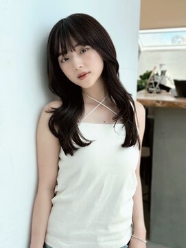 ルームバイシー 新宿(Loom. by Sea) ココアベージュ×レイヤー[小顔/黒髪/オリーブグレー]