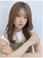 ブロッサム 東久留米店(Blossom)&nbsp;春色◎大人セミロングシースルーバング透明感カラー