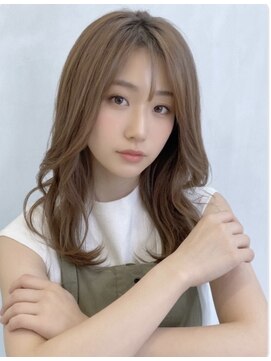 ブロッサム 東久留米店(Blossom) 春色◎大人セミロングシースルーバング透明感カラー