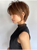 丸顔面長40代50代60代×絶壁解消大人美人ショートs