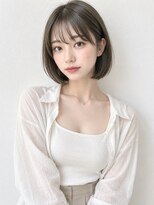ソルナ 西宮(SOLUNA) 暗めオリーブベージュの丸みボブ