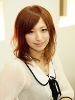 ティアレヘアーメイクス 藪塚店(Tiare hair makes)&nbsp;オレンジカラーでツヤ感アップスタイル