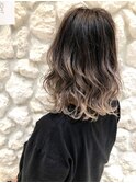 バレイヤージュ☆ミルクティーベージュ