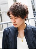 好感度アップ ビジネス ショートレイヤー かき上げヘア