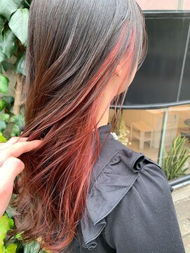 アクト(ACT) ピンクベージュ　インナーカラー　グラデーション暖色系カラー